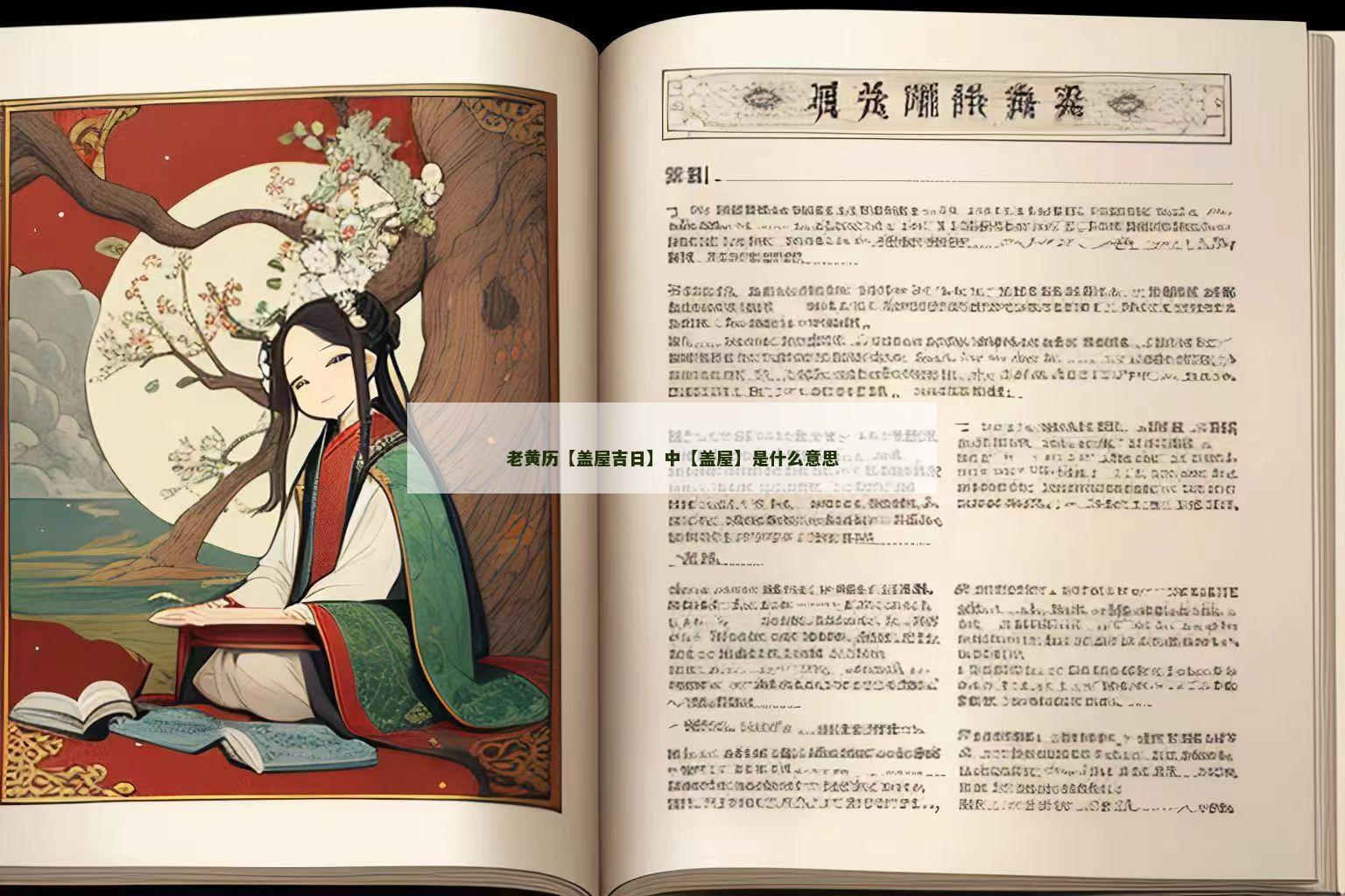 老黄历【盖屋吉日】中【盖屋】是什么意思