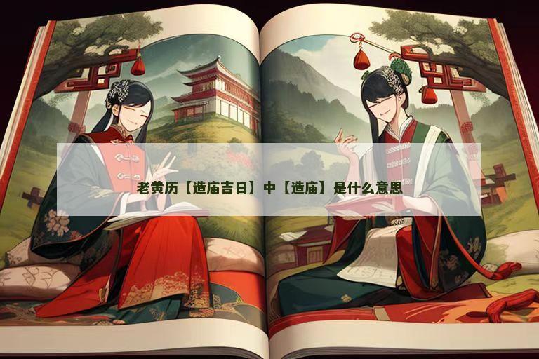 老黄历【造庙吉日】中【造庙】是什么意思