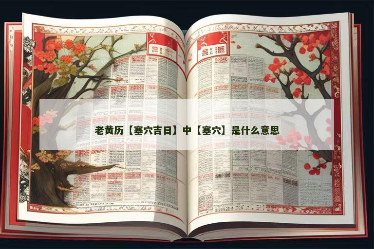 老黄历【塞穴吉日】中【塞穴】是什么意思